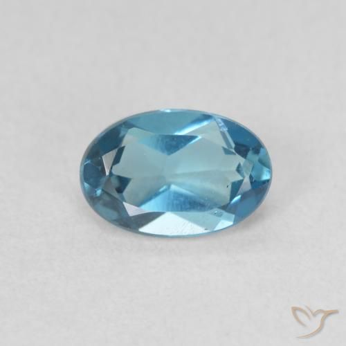 0.64ct 天然 ロンドンブルー トパーズ, 楕円形, VVS-VS