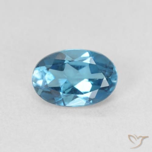 0.60ct 天然 ロンドンブルー トパーズ, 楕円形, VVS-VS