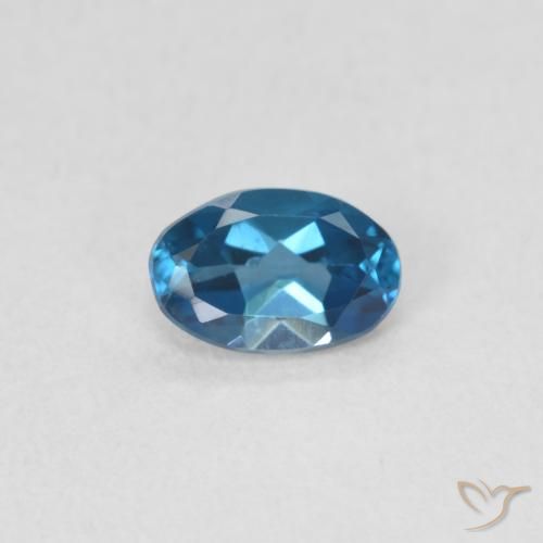 0.52ct 天然 ロンドンブルー トパーズ, 楕円形, VS