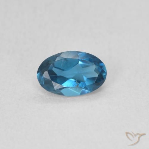 0.53ct 天然 ロンドンブルー トパーズ, 楕円形, VS