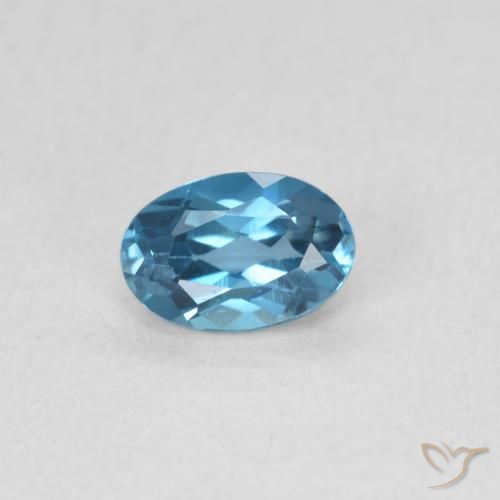 0.65ct 天然 ロンドンブルー トパーズ, 楕円形, VS