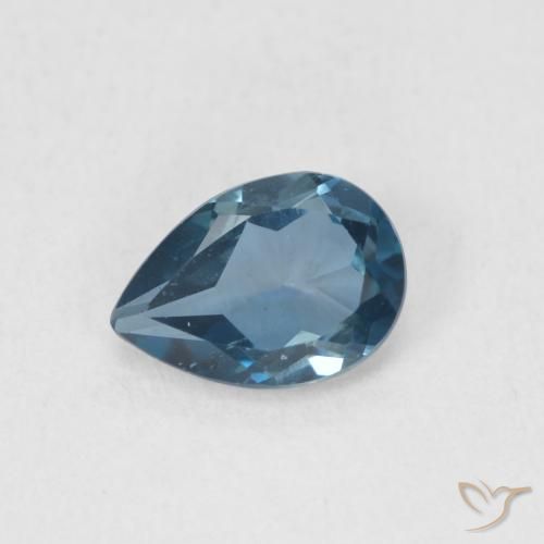 0.78ct 天然 ロンドンブルー トパーズ, 洋梨の形, VS