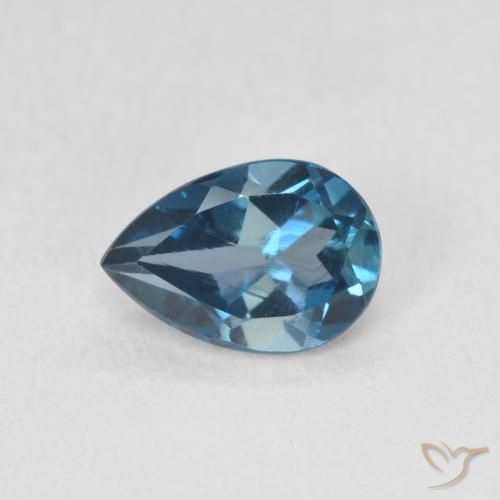 0.86ct 天然 ロンドンブルー トパーズ, 洋梨の形, VS