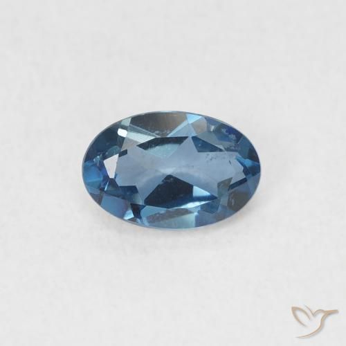 0.60ct 天然 ロンドンブルー トパーズ, 楕円形, VVS-VS