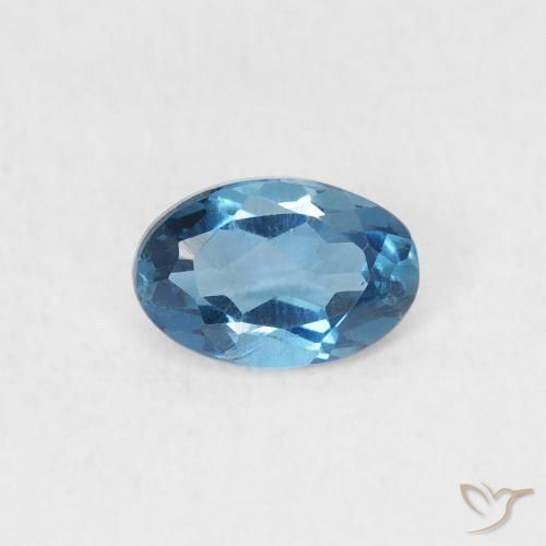 0.56ct 天然 ロンドンブルー トパーズ, 楕円形, VVS-VS