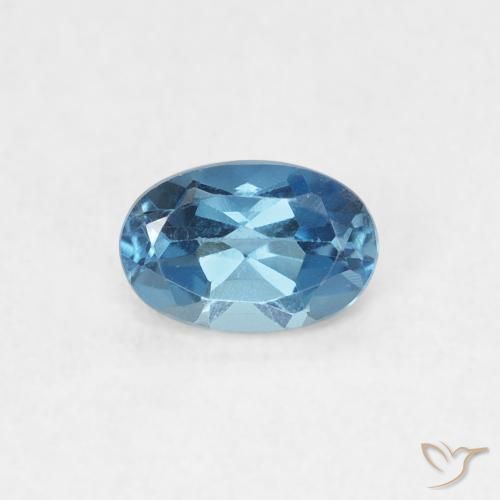 0.60ct 天然 ロンドンブルー トパーズ, 楕円形, VVS-VS