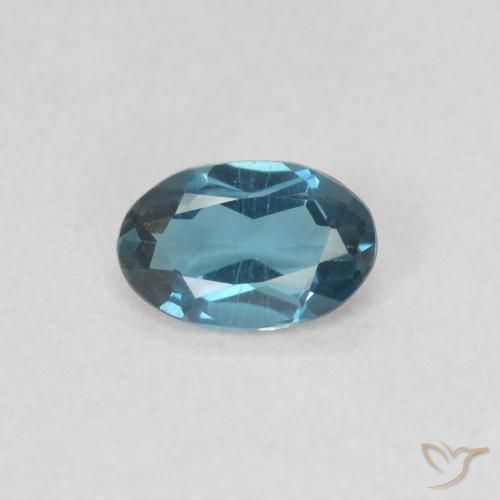0.52ct 天然 ロンドンブルー トパーズ, 楕円形, VVS