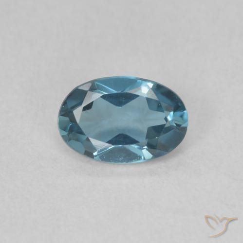 0.51ct 天然 ロンドンブルー トパーズ, 楕円形, VVS
