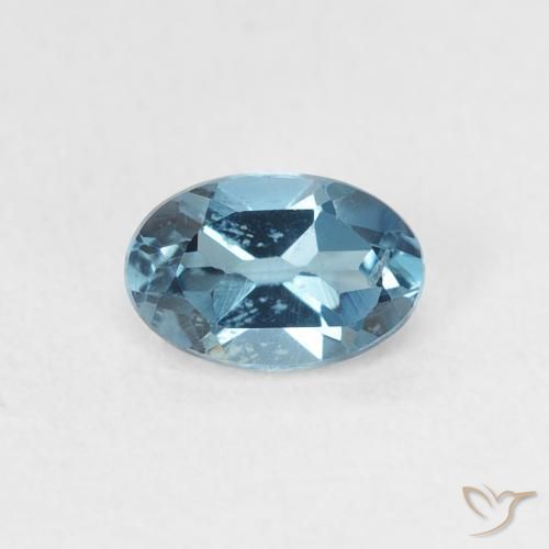 0.65ct 天然 ロンドンブルー トパーズ, 楕円形, VS