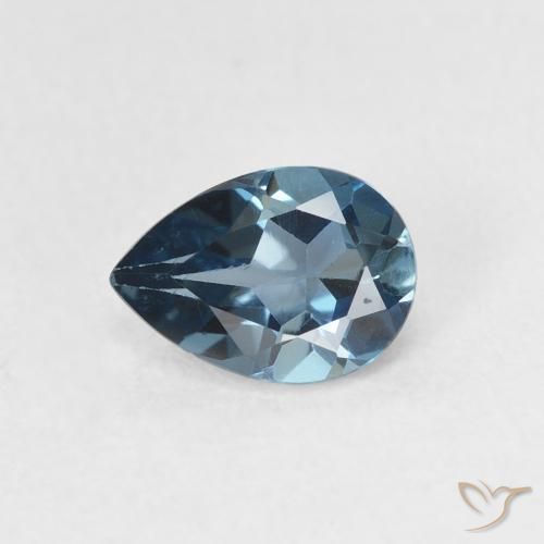 0.89ct 天然 ロンドンブルー トパーズ, 洋梨の形, VS