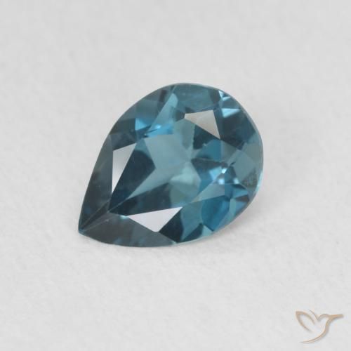 0.58ct 天然 ロンドンブルー トパーズ, 洋梨の形, VVS-VS