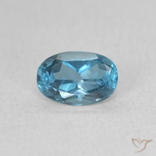 0.56ct 天然 ロンドンブルー トパーズ, 楕円形, VVS-VS