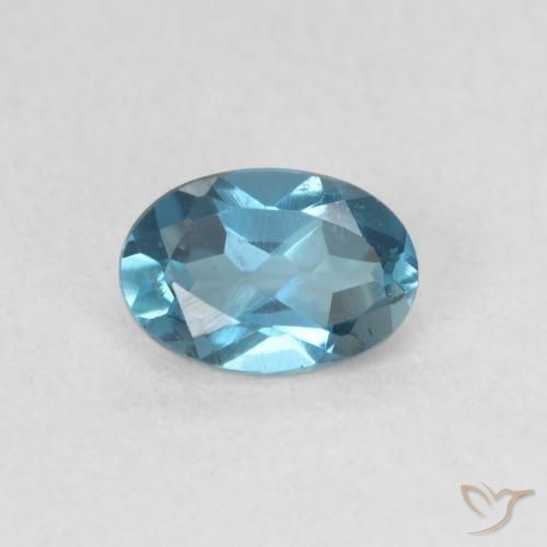 0.64ct 天然 ロンドンブルー トパーズ, 楕円形, VVS-VS