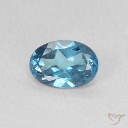 0.63ct 天然 ロンドンブルー トパーズ, 楕円形, VVS-VS