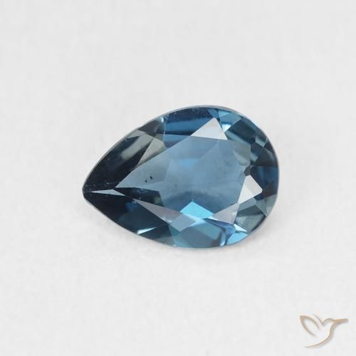 0.65ct 天然 ロンドンブルー トパーズ, 洋梨の形, VVS-VS