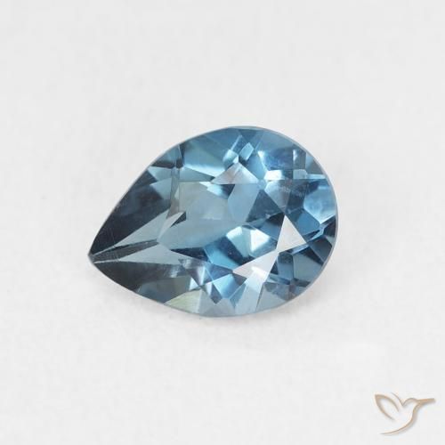 0.78ct 天然 ロンドンブルー トパーズ, 洋梨の形, VVS-VS
