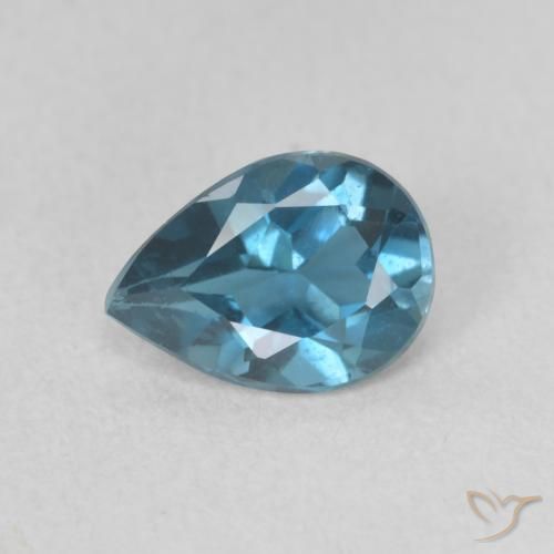 0.67ct 天然 ロンドンブルー トパーズ, 洋梨の形, VVS-VS