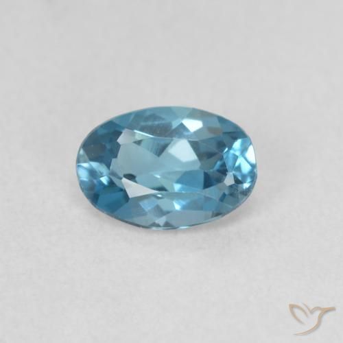 0.50ct 天然 ロンドンブルー トパーズ, 楕円形, VVS-VS