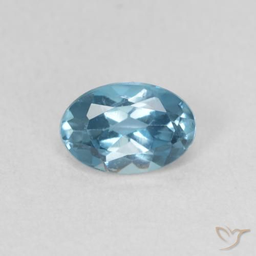 0.59ct 天然 ロンドンブルー トパーズ, 楕円形, VVS-VS