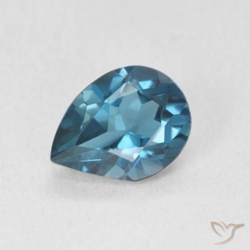 0.73ct 天然 ロンドンブルー トパーズ, 洋梨の形, VVS-VS