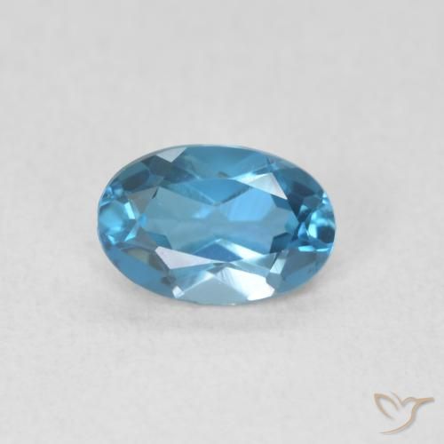 0.57ct 天然 ロンドンブルー トパーズ, 楕円形, VVS-VS