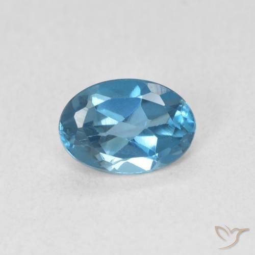 0.58ct 天然 ロンドンブルー トパーズ, 楕円形, VVS-VS
