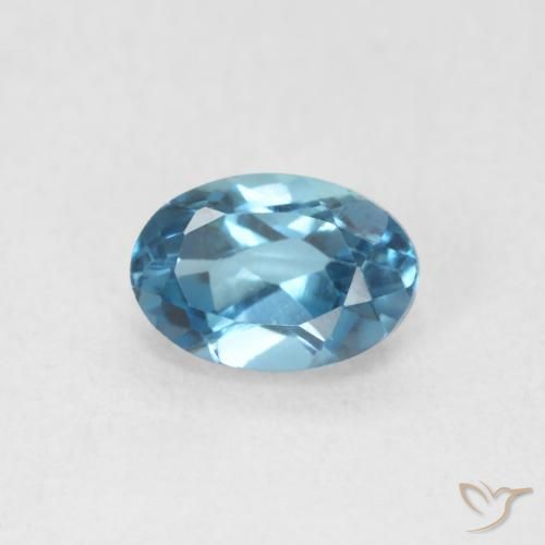 0.69ct 天然 ロンドンブルー トパーズ, 楕円形, VVS-VS