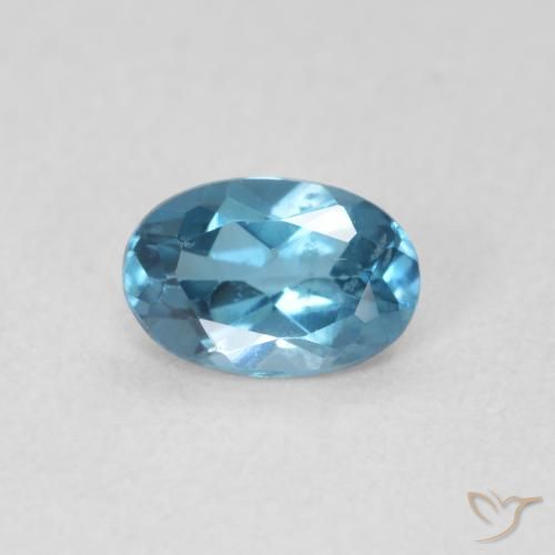 0.56ct 天然 ロンドンブルー トパーズ, 楕円形, VVS-VS