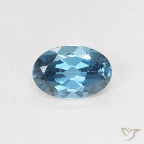 0.56ct 天然 ロンドンブルー トパーズ, 楕円形, VVS-VS