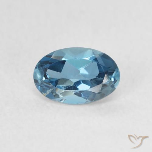 0.58ct 天然 ロンドンブルー トパーズ, 楕円形, VVS-VS