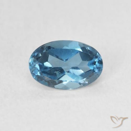 0.61ct 天然 ロンドンブルー トパーズ, 楕円形, VVS-VS