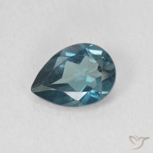 0.80ct 天然 ロンドンブルー トパーズ, 洋梨の形, VS