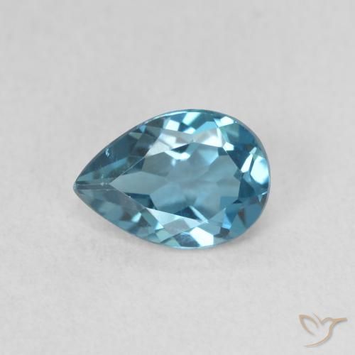 0.78ct 天然 ロンドンブルー トパーズ, 洋梨の形, VVS