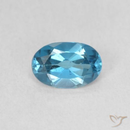 0.52ct 天然 ロンドンブルー トパーズ, 楕円形, VS