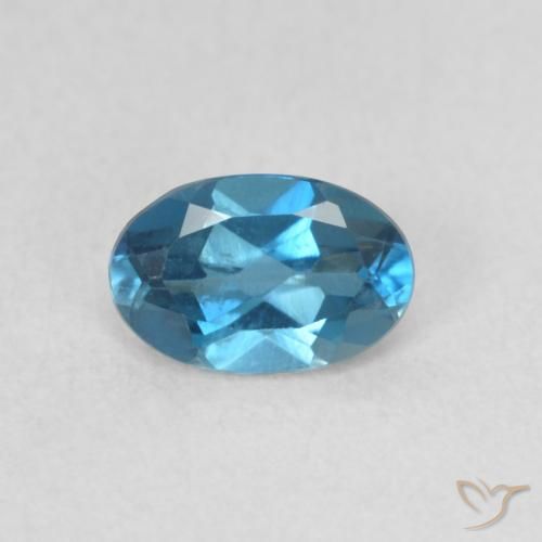 0.51ct 天然 ロンドンブルー トパーズ, 楕円形, VVS