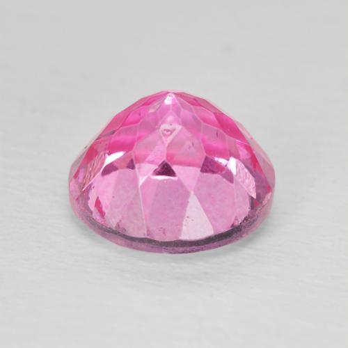 3.81カラットの天然Medium Dark-Pinkトパーズ、ラウンド、VVS-VS