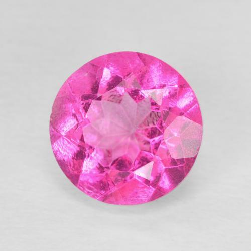 3.47カラットの天然Medium Dark-Pinkトパーズ、ラウンド、VVS-VS