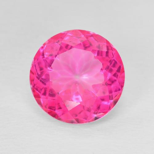 5.76ct 天然 ホットピンク トパーズ, ラウンド, VVS