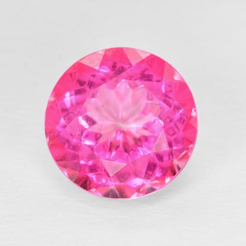 6.57ct 天然 濃いマゼンタ トパーズ, ラウンド, VVS