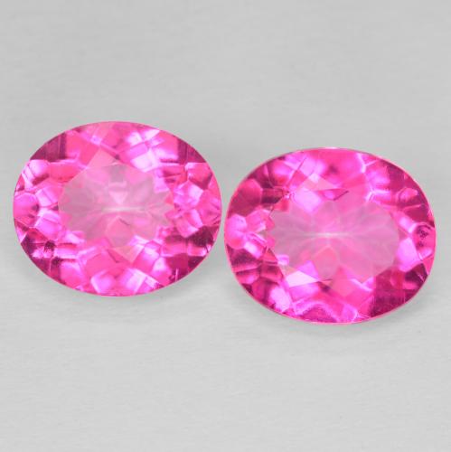 10.71ctw 天然 Medium Dark-Pink トパーズ, 楕円形, VVS-VS