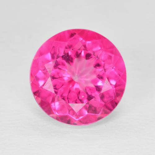 6.07ct 天然 ホットピンク トパーズ, ラウンド, VVS