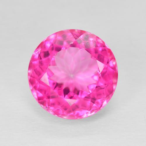 6.82ct 天然 ダークピンク トパーズ, ラウンド, VVS