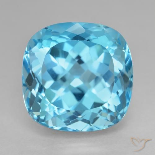 20.98ct 天然 スイスブルー トパーズ, クッション, VVS