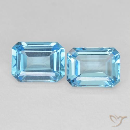 Shop natural 3.96ct スイスブルー トパーズ gems, 八角形 / エメラルドカット, from ブラジル at GemSelect. In stock, global shipping!