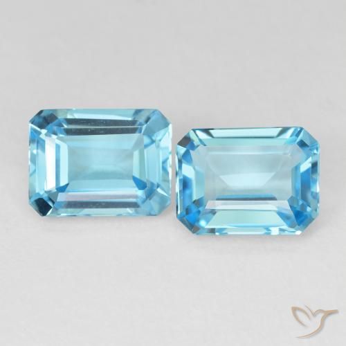 Shop natural 3.86ct スイスブルー トパーズ gems, 八角形 / エメラルドカット, from ブラジル at GemSelect. In stock, global shipping!