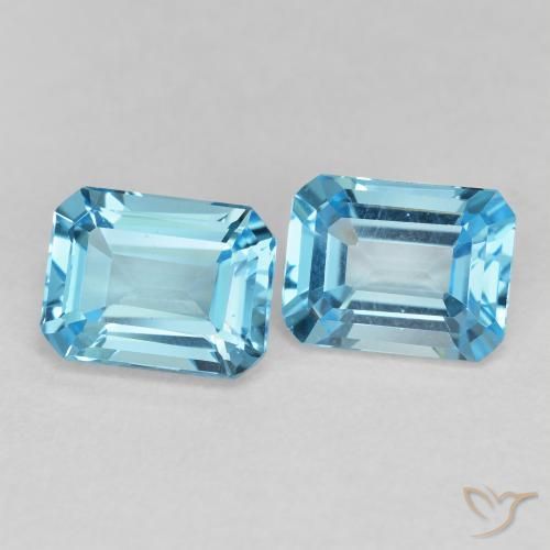 Shop natural 3.89ct スイスブルー トパーズ gems, 八角形 / エメラルドカット, from ブラジル at GemSelect. In stock, global shipping!
