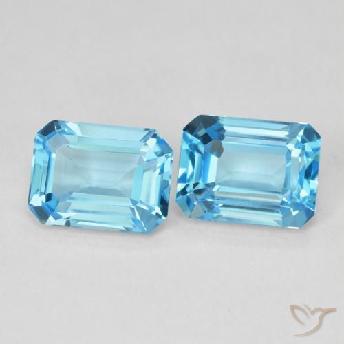 Shop natural 3.81ct スイスブルー トパーズ gems, 八角形 / エメラルドカット, from ブラジル at GemSelect. In stock, global shipping!