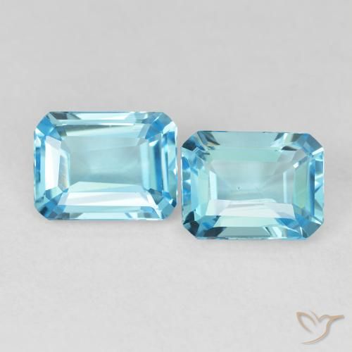 Shop natural 3.84ct スイスブルー トパーズ gems, 八角形 / エメラルドカット, from ブラジル at GemSelect. In stock, global shipping!