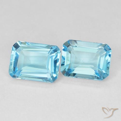 Shop natural 3.84ct スイスブルー トパーズ gems, 八角形 / エメラルドカット, from ブラジル at GemSelect. In stock, global shipping!