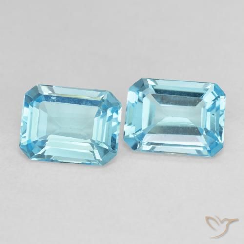 Shop natural 3.35ct 薄いスカイブルー トパーズ gems, 八角形 / エメラルドカット, from ブラジル at GemSelect. In stock, global shipping!